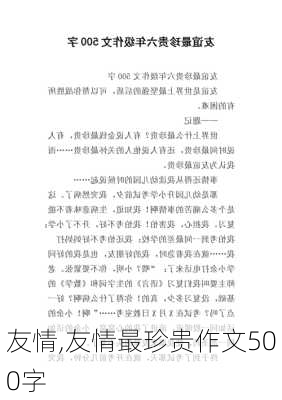 友情,友情最珍贵作文500字-第2张图片-安安范文网