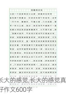 长大的感觉,长大的感觉真好作文600字-第2张图片-安安范文网