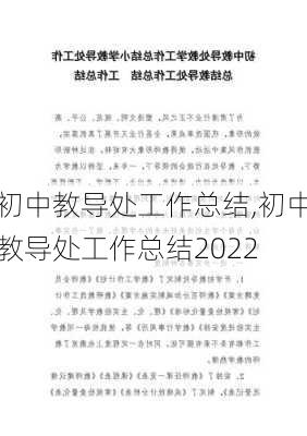 初中教导处工作总结,初中教导处工作总结2022-第3张图片-安安范文网