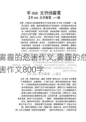 雾霾的危害作文,雾霾的危害作文800字-第3张图片-安安范文网