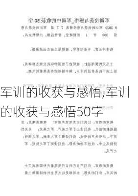 军训的收获与感悟,军训的收获与感悟50字-第1张图片-安安范文网