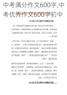 中考满分作文600字,中考优秀作文600字初中-第1张图片-安安范文网