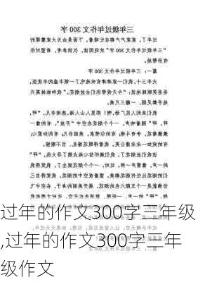 过年的作文300字三年级,过年的作文300字三年级作文-第2张图片-安安范文网