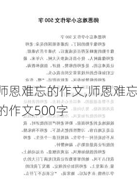 师恩难忘的作文,师恩难忘的作文500字-第3张图片-安安范文网