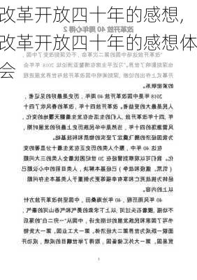 改革开放四十年的感想,改革开放四十年的感想体会