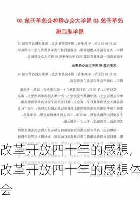 改革开放四十年的感想,改革开放四十年的感想体会-第2张图片-安安范文网