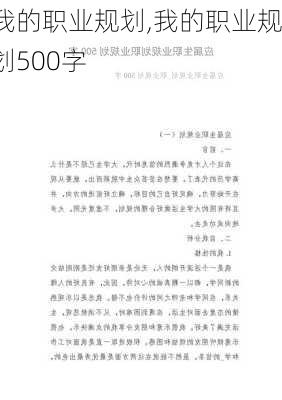 我的职业规划,我的职业规划500字-第1张图片-安安范文网