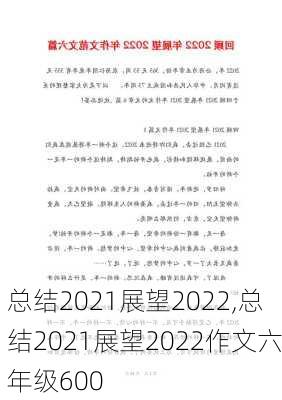 总结2021展望2022,总结2021展望2022作文六年级600-第2张图片-安安范文网