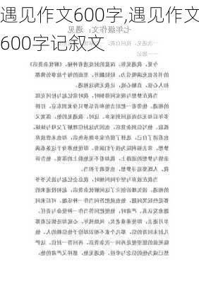 遇见作文600字,遇见作文600字记叙文-第1张图片-安安范文网