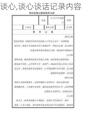 谈心,谈心谈话记录内容-第2张图片-安安范文网