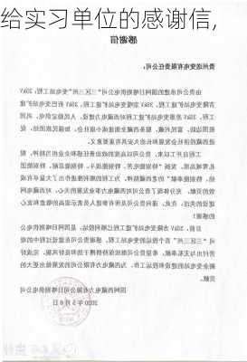 给实习单位的感谢信,-第1张图片-安安范文网