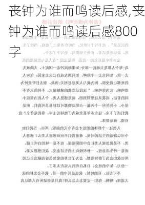 丧钟为谁而鸣读后感,丧钟为谁而鸣读后感800字-第2张图片-安安范文网