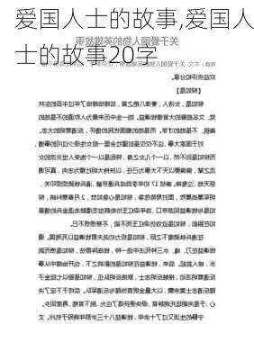 爱国人士的故事,爱国人士的故事20字-第3张图片-安安范文网