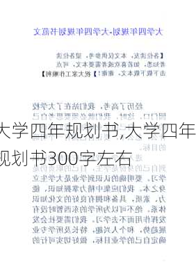 大学四年规划书,大学四年规划书300字左右-第1张图片-安安范文网