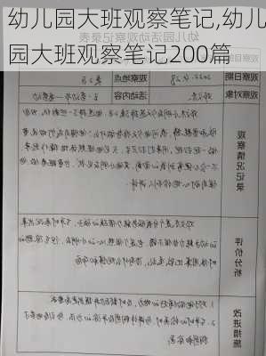 幼儿园大班观察笔记,幼儿园大班观察笔记200篇-第1张图片-安安范文网