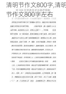 清明节作文800字,清明节作文800字左右-第2张图片-安安范文网