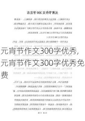 元宵节作文300字优秀,元宵节作文300字优秀免费-第2张图片-安安范文网