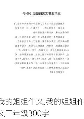 我的姐姐作文,我的姐姐作文三年级300字-第3张图片-安安范文网