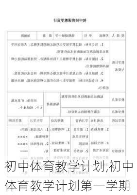 初中体育教学计划,初中体育教学计划第一学期-第3张图片-安安范文网