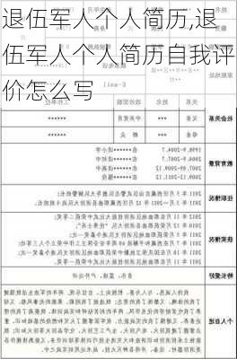 退伍军人个人简历,退伍军人个人简历自我评价怎么写-第3张图片-安安范文网