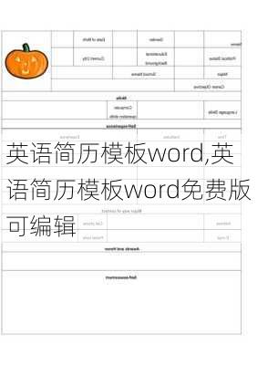 英语简历模板word,英语简历模板word免费版可编辑-第1张图片-安安范文网