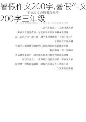 暑假作文200字,暑假作文200字三年级-第3张图片-安安范文网