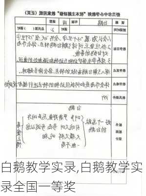 白鹅教学实录,白鹅教学实录全国一等奖-第3张图片-安安范文网