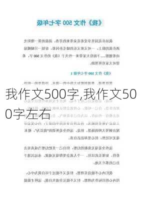 我作文500字,我作文500字左右-第1张图片-安安范文网