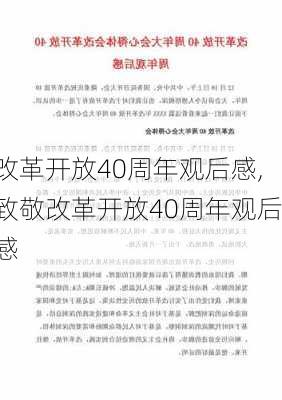 改革开放40周年观后感,致敬改革开放40周年观后感-第2张图片-安安范文网