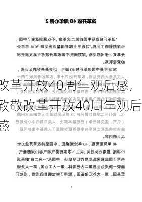 改革开放40周年观后感,致敬改革开放40周年观后感-第3张图片-安安范文网