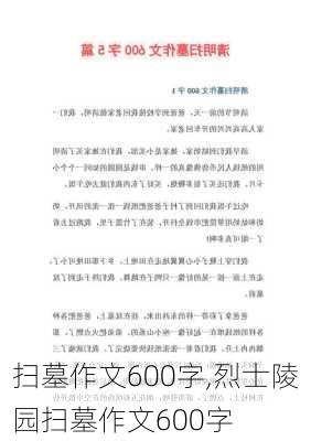 扫墓作文600字,烈士陵园扫墓作文600字-第3张图片-安安范文网