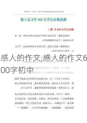 感人的作文,感人的作文600字初中-第3张图片-安安范文网