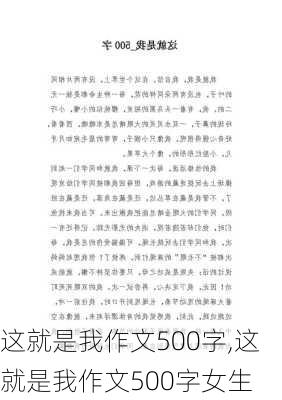 这就是我作文500字,这就是我作文500字女生-第2张图片-安安范文网