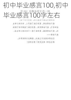 初中毕业感言100,初中毕业感言100字左右-第2张图片-安安范文网