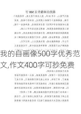 我的自画像500字优秀范文,作文400字可抄免费-第3张图片-安安范文网