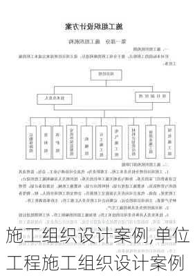 施工组织设计案例,单位工程施工组织设计案例