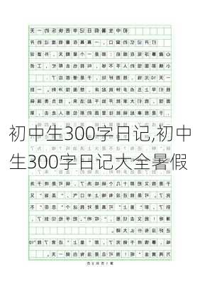 初中生300字日记,初中生300字日记大全暑假-第1张图片-安安范文网