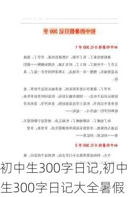 初中生300字日记,初中生300字日记大全暑假-第2张图片-安安范文网