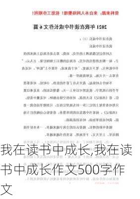 我在读书中成长,我在读书中成长作文500字作文-第2张图片-安安范文网