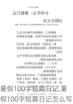 暑假100字短篇日记,暑假100字短篇日记怎么写-第1张图片-安安范文网