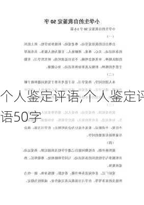 个人鉴定评语,个人鉴定评语50字-第2张图片-安安范文网