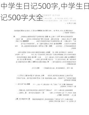 中学生日记500字,中学生日记500字大全-第3张图片-安安范文网