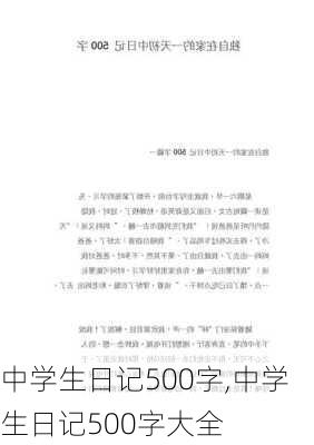 中学生日记500字,中学生日记500字大全-第2张图片-安安范文网