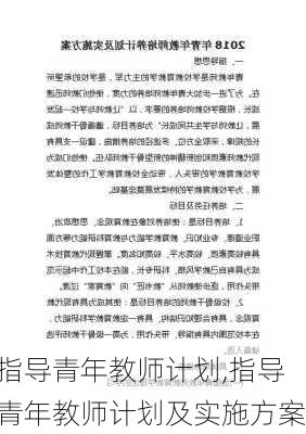 指导青年教师计划,指导青年教师计划及实施方案-第1张图片-安安范文网