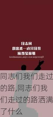 同志们我们走过的路,同志们我们走过的路洒满了什么-第3张图片-安安范文网