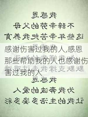 感谢伤害过我的人,感恩那些帮助我的人也感谢伤害过我的人-第3张图片-安安范文网