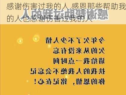 感谢伤害过我的人,感恩那些帮助我的人也感谢伤害过我的人-第2张图片-安安范文网