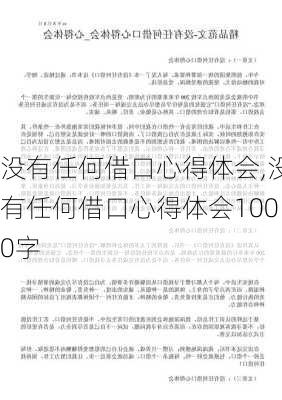 没有任何借口心得体会,没有任何借口心得体会1000字-第1张图片-安安范文网