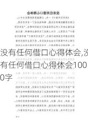 没有任何借口心得体会,没有任何借口心得体会1000字-第3张图片-安安范文网