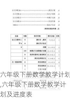 六年级下册数学教学计划,六年级下册数学教学计划及进度表-第1张图片-安安范文网